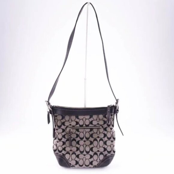 COACH Monogram Signature Jacquard Crossbody Bag - E0832-F12327 - Picture 1 of 16